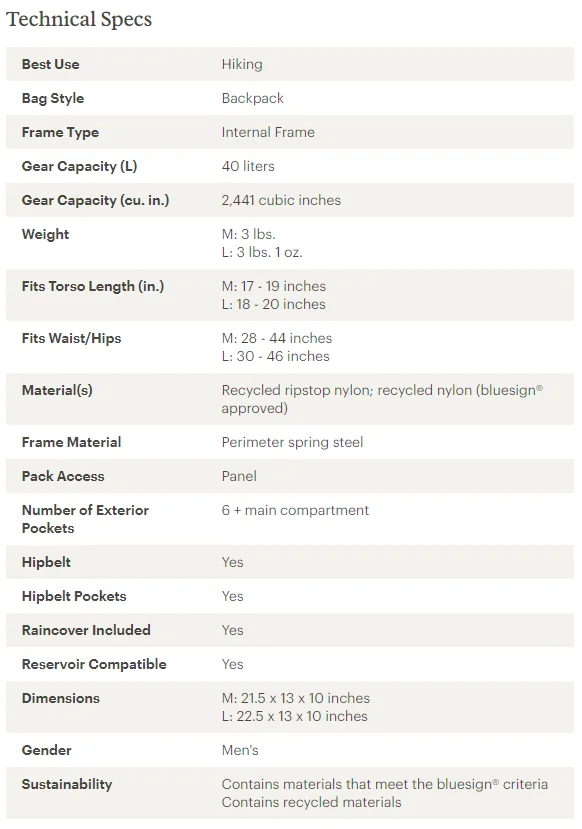 Tech Specs