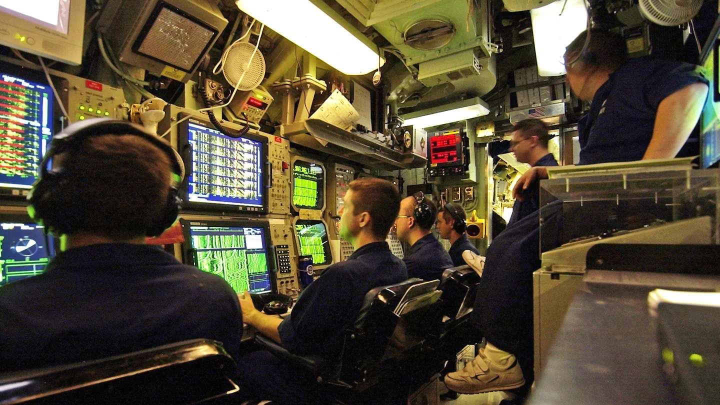 A submarine sonar shack